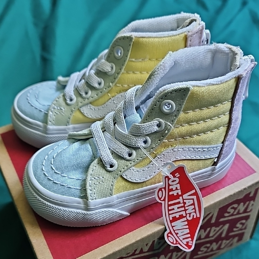 VANS Sk8-Hi Zip MTE-1 Shoe Sneakers Baby Infant Toddler Size 4.5C Pastel Block